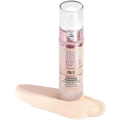 Makeup Revolution F0.1 Långvarig foundation - Tål att bära hela dagen Makeup Revolution F0.1 Långvarig foundation - Tål att bära hela dagen