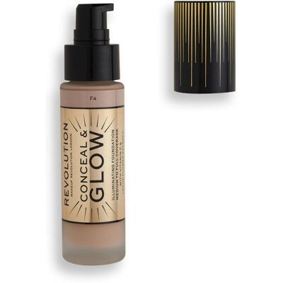 Makeup Revolution F4 Conceal & Glow Foundation - 23ml Makeup Revolution F4 Conceal & Glow Foundation - 23ml