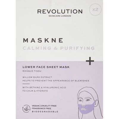 Revolution Skincare Maskne Calming & Purifying Gezichtsmasker - 2 stuks Revolution Skincare Maskne Calming & Purifying Gezichtsmasker - 2 stuks