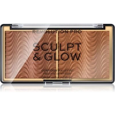 Revolution PRO Sculpt And Glow Contour Palette Medium-Deep - Face Makeup Revolution PRO Sculpt And Glow Contour Palette Medium-Deep - Face Makeup