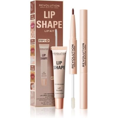 Makeup Revolution Lip Shape Kit Bruin Nude - Make-up Set Makeup Revolution Lip Shape Kit Bruin Nude - Make-up Set