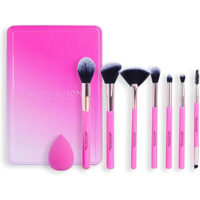 Revolution Makeup Σετ 8 πινέλων The Brush Edit Ροζ - Βούρτσες προσώπου και ματιών Revolution Makeup Σετ 8 πινέλων The Brush Edit Ροζ - Βούρτσες προσώπου και ματιών