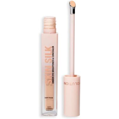 Makeup Revolution Skin Silk Under Eye Brightener & Concealer Light Peach - Corrector Makeup Revolution Skin Silk Under Eye Brightener & Concealer Light Peach - Corrector