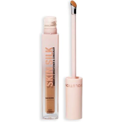 Makeup Revolution Skin Silk Under Eye Brightener & Concealer - Tan Golden - Κονσίλερ Makeup Revolution Skin Silk Under Eye Brightener & Concealer - Tan Golden - Κονσίλερ