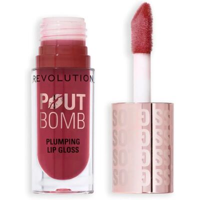 Lip Gloss Makeup Revolution Pout Bomb Rosewood Rose Pink - Lip Gloss Lip Gloss Makeup Revolution Pout Bomb Rosewood Rose Pink - Lip Gloss
