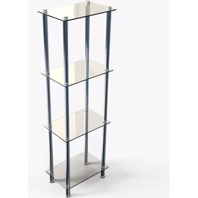 John Lewis - 4 Tier Glass Shelf - Bathroom Shelving Unit John Lewis - 4 Tier Glass Shelf - Bathroom Shelving Unit