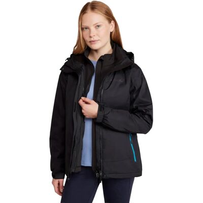 Mountain Warehouse Jet Black 3-in-1 Wasserdichte Jacke Mountain Warehouse Jet Black 3-in-1 Wasserdichte Jacke