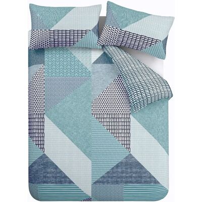 Catherine Lansfield Larsson Geo Ensemble de Couette Teal - Ensemble de Literie Catherine Lansfield Larsson Geo Ensemble de Couette Teal - Ensemble de Literie