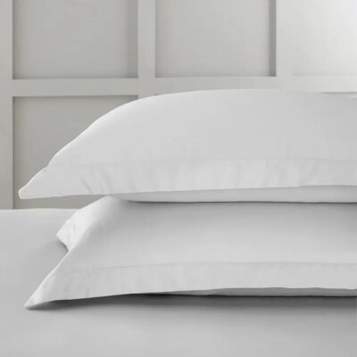 Bianca - Oxford Pillowcase - Grey - One Size - Cotton Sateen - Pillowcase Pair Bianca - Oxford Pillowcase - Grey - One Size - Cotton Sateen - Pillowcase Pair