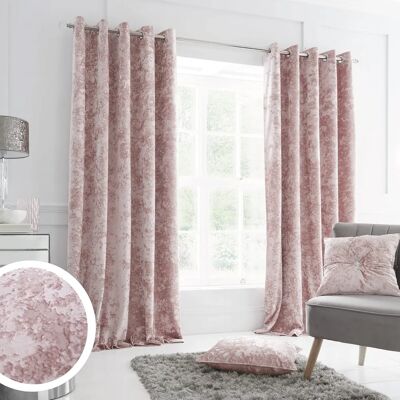 Catherine Lansfield Samtvorhänge Pink - Ösen Catherine Lansfield Samtvorhänge Pink - Ösen