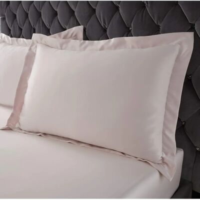 Catherine Lansfield Paire de taies d'oreiller Oxford en satin rose - Taies d'oreiller Catherine Lansfield Paire de taies d'oreiller Oxford en satin rose - Taies d'oreiller