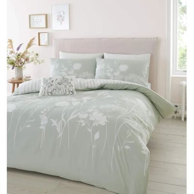 Catherine Lansfield Meadowsweet Floral Set Copripiumino - Verde Catherine Lansfield Meadowsweet Floral Set Copripiumino - Verde