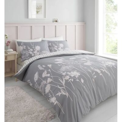 Ensemble de Couette Floral Meadowsweet Catherine Lansfield Rose & Gris Super King Ensemble de Couette Floral Meadowsweet Catherine Lansfield Rose & Gris Super King