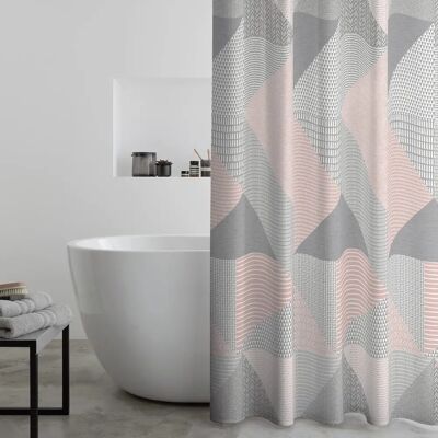 Catherine Lansfield Larsson Geo Rideau de Douche Rose - Accessoires de Salle de Bain Catherine Lansfield Larsson Geo Rideau de Douche Rose - Accessoires de Salle de Bain