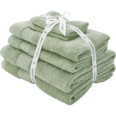 Catherine Lansfield Model - Anti Bacterial Cotton 6 Piece Towel Bale - Towels Catherine Lansfield Model - Anti Bacterial Cotton 6 Piece Towel Bale - Towels