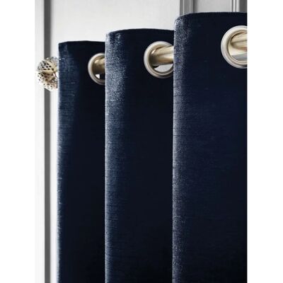 Hyperion Selene Luxury Chenille Weighted Navy Curtains Hyperion Selene Luxury Chenille Weighted Navy Curtains