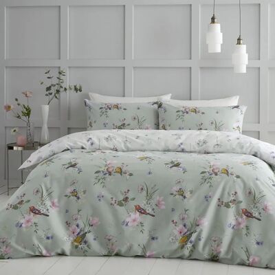 Catherine Lansfield Songbird King Reversible Duvet Cover Set - Bedding Catherine Lansfield Songbird King Reversible Duvet Cover Set - Bedding