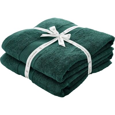 Catherine Lansfield Dark Green Cotton Towels - Towel Catherine Lansfield Dark Green Cotton Towels - Towel