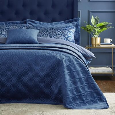 Catherine Lansfield Art Deco Pearl Shell Textured Quilted Bedspread - Bedspread Catherine Lansfield Art Deco Pearl Shell Textured Quilted Bedspread - Bedspread