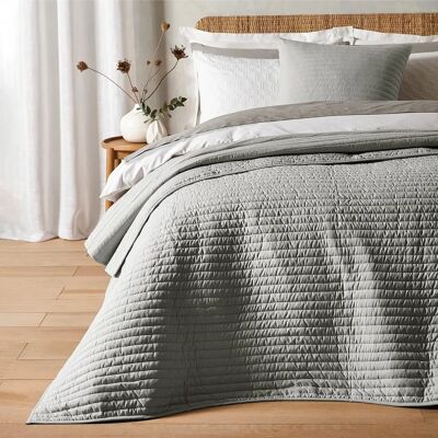 Bianca Quilted Lines Silver Bedspread - Bedspread Bianca Quilted Lines Silver Bedspread - Bedspread