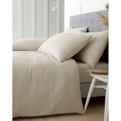 Catherine Lansfield Brushed Cotton Super King Duvet Cover - Cream Catherine Lansfield Brushed Cotton Super King Duvet Cover - Cream