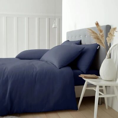 Catherine Lansfield Navy Brushed Cotton Bedding Set - Bedding Set Catherine Lansfield Navy Brushed Cotton Bedding Set - Bedding Set