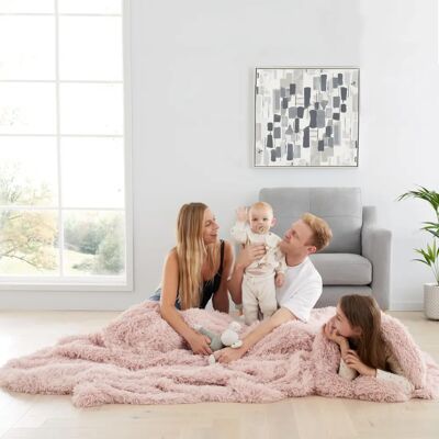 Catherine Lansfield Blush Pink Deep Pile Faux Fur Family Blanket - Blanket Catherine Lansfield Blush Pink Deep Pile Faux Fur Family Blanket - Blanket