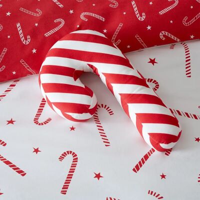 Catherine Lansfield Noël Canne en Sucre Fleece 40cm x 23cm Coussinet Rouge - Coussin - Publicité Catherine Lansfield Noël Canne en Sucre Fleece 40cm x 23cm Coussinet Rouge - Coussin - Publicité