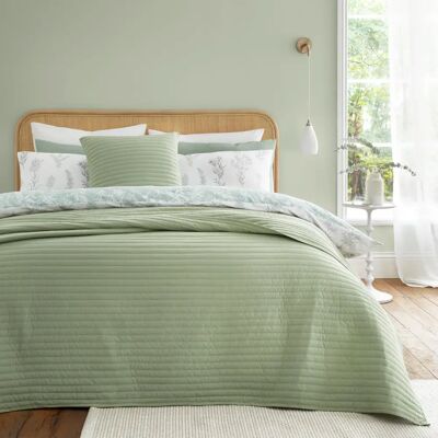 Bianca - Quilted Lines - 220x230cm - Sage Green - Bedspread Bianca - Quilted Lines - 220x230cm - Sage Green - Bedspread