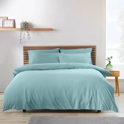 Catherine Lansfield So Soft Easy Iron Duvet Cover Bedding Set Duckegg Blue - Duvet Cover Bedding Set Catherine Lansfield So Soft Easy Iron Duvet Cover Bedding Set Duckegg Blue - Duvet Cover Bedding Set