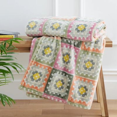 Catherine Lansfield Crochet Print Throw - throw Catherine Lansfield Crochet Print Throw - throw