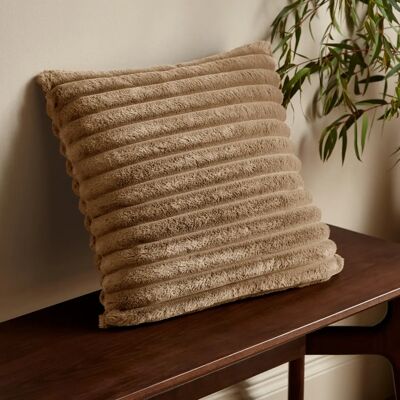 Catherine Lansfield Natural Ribbed Velvet Cushion - Cushion Catherine Lansfield Natural Ribbed Velvet Cushion - Cushion
