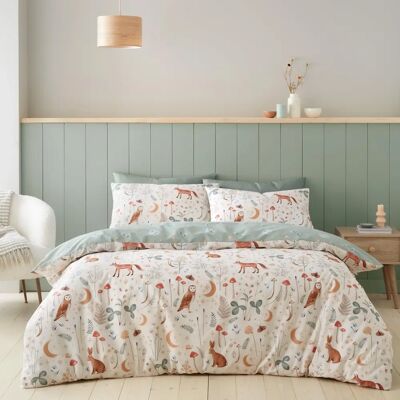 Catherine Lansfield Enchanted Twilight Duvet Set Natural - Double Catherine Lansfield Enchanted Twilight Duvet Set Natural - Double