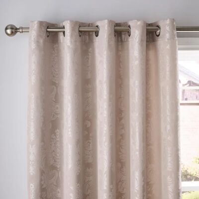 Catherine Lansfield Damask Jacquard Silver Eyelet Curtains - Curtains Catherine Lansfield Damask Jacquard Silver Eyelet Curtains - Curtains