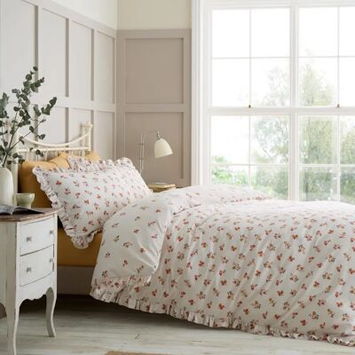 Catherine Lansfield - Frill Ditsy Floral Duvet Cover - Kräm Catherine Lansfield - Frill Ditsy Floral Duvet Cover - Kräm