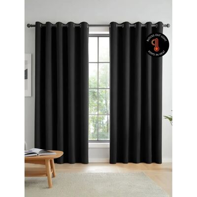 Catherine Lansfield Wilson Velvet Thermal Ready Made Eyelet Blackout Curtains - Curtains Catherine Lansfield Wilson Velvet Thermal Ready Made Eyelet Blackout Curtains - Curtains