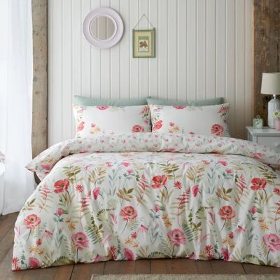 Catherine Lansfield Ella Coquelicot Housse de Couette - Ensemble de literie Catherine Lansfield Ella Coquelicot Housse de Couette - Ensemble de literie