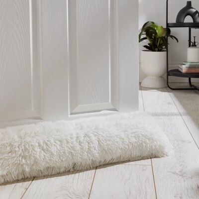 Catherine Lansfield Cream Faux Fur Draught Excluder - Draught Excluder Catherine Lansfield Cream Faux Fur Draught Excluder - Draught Excluder