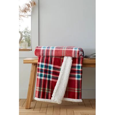 Catherine Lansfield Kelso Check Sherpa Throw - throw Catherine Lansfield Kelso Check Sherpa Throw - throw
