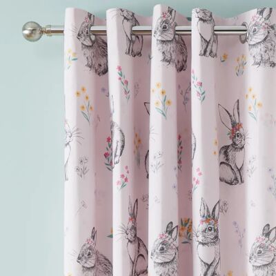 Catherine Lansfield Rideaux réversibles à motifs de lapins et fleurs - Rideaux Catherine Lansfield Rideaux réversibles à motifs de lapins et fleurs - Rideaux