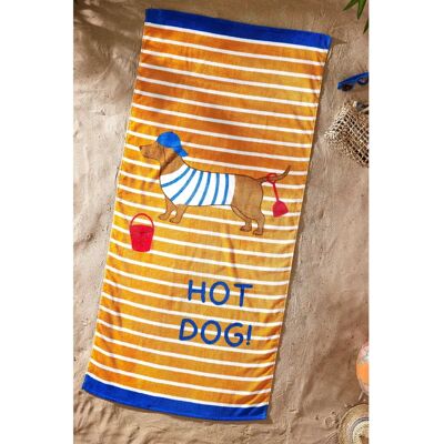 Catherine Lansfield Hot Dog Absorbent Beach Towel - Beach Towel Catherine Lansfield Hot Dog Absorbent Beach Towel - Beach Towel