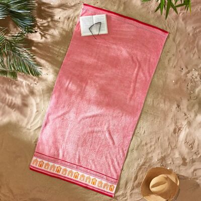 Catherine Lansfield Beach Huts Coral Beach Towel Catherine Lansfield Beach Huts Coral Beach Towel