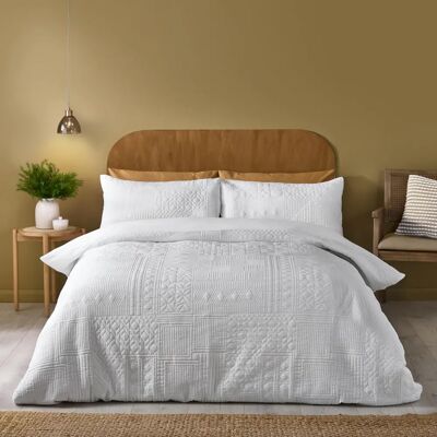 Catherine Lansfield Folkstone Geo Soft Easy Care Duvet Cover Bedding Set - Bedding Catherine Lansfield Folkstone Geo Soft Easy Care Duvet Cover Bedding Set - Bedding