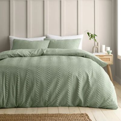Catherine Lansfield Mint Green Wave Duvet Cover Bedding Set Catherine Lansfield Mint Green Wave Duvet Cover Bedding Set