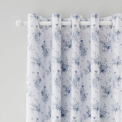 Catherine Lansfield Lucie Floral Bleu Rideaux Réversibles - Rideaux Catherine Lansfield Lucie Floral Bleu Rideaux Réversibles - Rideaux