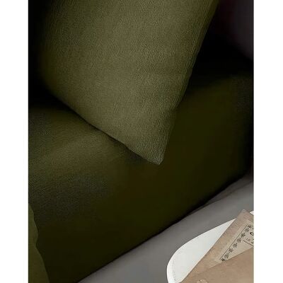Catherine Lansfield Green Brushed Cotton Fitted Sheet - Bed Linen Catherine Lansfield Green Brushed Cotton Fitted Sheet - Bed Linen