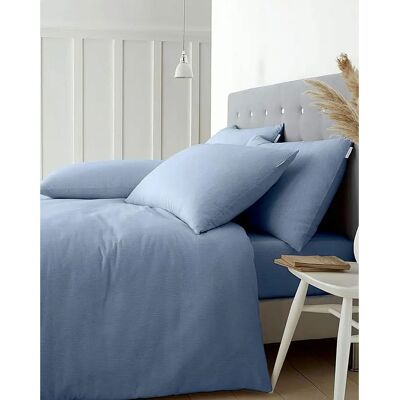 Catherine Lansfield Blau Gebürstete Baumwollbettwäsche Catherine Lansfield Blau Gebürstete Baumwollbettwäsche