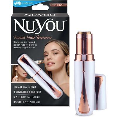 JML NuYou Facial Hair Remover - Pearl White - Painless, Gold Blades JML NuYou Facial Hair Remover - Pearl White - Painless, Gold Blades