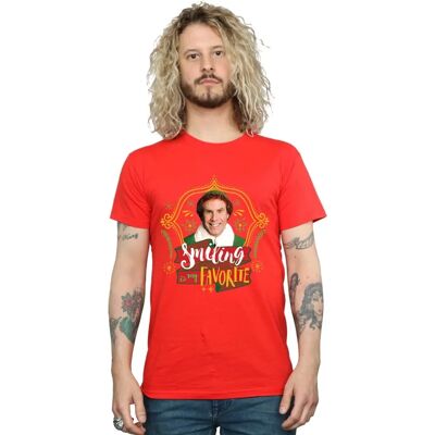 Elf Modell Lächelnd T-Shirt - Herren Rot Klein - T-Shirt Elf Modell Lächelnd T-Shirt - Herren Rot Klein - T-Shirt