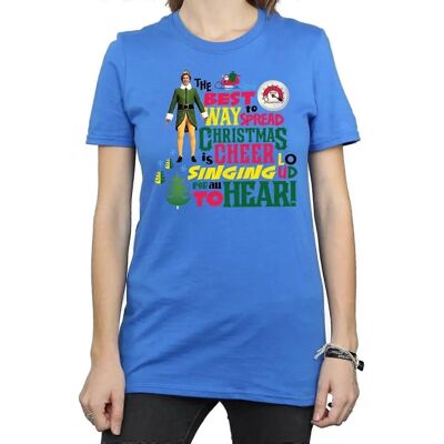 Elf Damen Weihnachts Cheer Boyfriend Fit T-Shirt Elf Damen Weihnachts Cheer Boyfriend Fit T-Shirt
